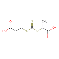 Chemical structure of 2-({[(2-carboxyethyl)sulfanyl]methanethioyl}sulfanyl)propanoic acid - CSSB00011093300