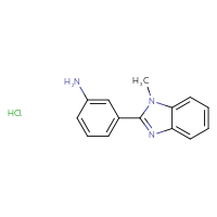 Chemical structure of 3-(1-methyl-1H-1,3-benzodiazol-2-yl)aniline hydrochloride - CSSB00000765636