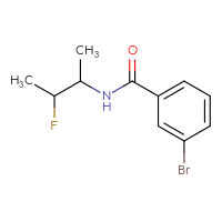 Chemical structure of 3-bromo-N-(3-fluorobutan-2-yl)benzamide - CSSB07052024275