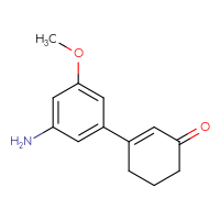Chemical structure of 3-(3-amino-5-methoxyphenyl)cyclohex-2-en-1-one - CSSB06583537417
