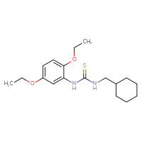 Chemical structure of 1-(cyclohexylmethyl)-3-(2,5-diethoxyphenyl)thiourea - CSSB00215550929