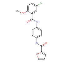 Chemical structure of N-[4-(5-chloro-2-methoxybenzamido)phenyl]furan-2-carboxamide - CSSB00046197026