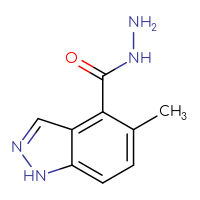 Chemical structure of 5-methyl-1H-indazole-4-carbohydrazide - CSSB04847294042