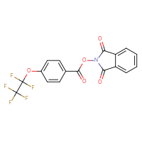 Chemical structure of 1,3-dioxo-2,3-dihydro-1H-isoindol-2-yl 4-(1,1,2,2,2-pentafluoroethoxy)benzoate - CSSB00116225984