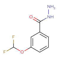 Chemical structure of 3-(difluoromethoxy)benzohydrazide - CSSB00000189793