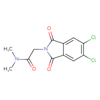 Chemical structure of 2-(5,6-dichloro-1,3-dioxo-2,3-dihydro-1H-isoindol-2-yl)-N,N-dimethylacetamide - CSSB02020257988