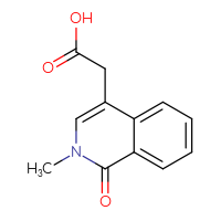 Chemical structure of 2-(2-methyl-1-oxo-1,2-dihydroisoquinolin-4-yl)acetic acid - CSSB00010003985