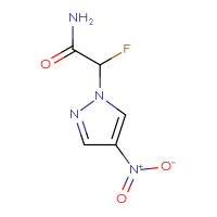 Chemical structure of 2-fluoro-2-(4-nitro-1H-pyrazol-1-yl)acetamide - CSSB15024079419