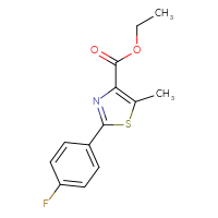 Chemical structure of ethyl 2-(4-fluorophenyl)-5-methyl-1,3-thiazole-4-carboxylate - CSSB00008863280