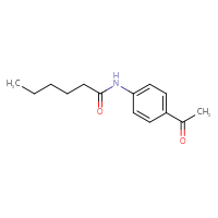 Chemical structure of N-(4-acetylphenyl)hexanamide - CSSB00000249457