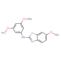 Chemical structure of N-(3,5-dimethoxyphenyl)-6-methoxy-1,3-benzothiazol-2-amine - CSSB00020652197
