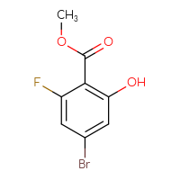 Chemical structure of methyl 4-bromo-2-fluoro-6-hydroxybenzoate - CSSB00010889199