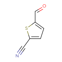 Chemical structure of 5-formylthiophene-2-carbonitrile - CSSB00000091605
