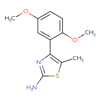 Chemical structure of 4-(2,5-dimethoxyphenyl)-5-methyl-1,3-thiazol-2-amine - CSSB00000390127