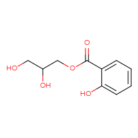 Chemical structure of 2,3-dihydroxypropyl 2-hydroxybenzoate - CSSB00010393123