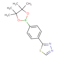 Chemical structure of 2-[4-(4,4,5,5-tetramethyl-1,3,2-dioxaborolan-2-yl)phenyl]-1,3,4-thiadiazole - CSSB03552306896
