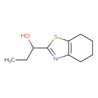 Chemical structure of 1-(4,5,6,7-tetrahydro-1,3-benzothiazol-2-yl)propan-1-ol - CSSB00117725196