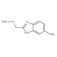 Chemical structure of 2-(methoxymethyl)-6-methyl-1H-1,3-benzodiazole - CSSB00000187188