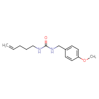 Chemical structure of 1-[(4-methoxyphenyl)methyl]-3-(pent-4-en-1-yl)urea - CSSB02001065784