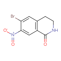 Chemical structure of 6-bromo-7-nitro-1,2,3,4-tetrahydroisoquinolin-1-one - CSSB00102954131