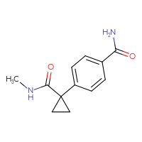 Chemical structure of 4-[1-(methylcarbamoyl)cyclopropyl]benzamide - CSSB02283620168