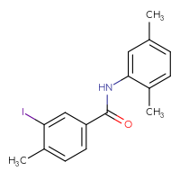Chemical structure of N-(2,5-dimethylphenyl)-3-iodo-4-methylbenzamide - CSSB00020578444