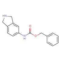 Chemical structure of benzyl N-(2,3-dihydro-1H-isoindol-5-yl)carbamate - CSSB00022728517