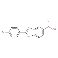 Chemical structure of 2-(4-bromophenyl)-1H-1,3-benzodiazole-5-carboxylic acid - CSSB00000772125