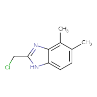 Chemical structure of 2-(chloromethyl)-4,5-dimethyl-1H-1,3-benzodiazole - CSSB00011935217