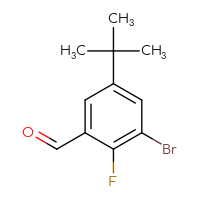 Chemical structure of 3-bromo-5-tert-butyl-2-fluorobenzaldehyde - CSSB00010073370
