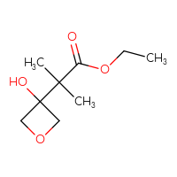 Chemical structure of ethyl 2-(3-hydroxyoxetan-3-yl)-2-methylpropanoate - CSSB00022224445