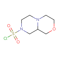 Chemical structure of octahydropyrazino[2,1-c][1,4]oxazine-8-sulfonyl chloride - CSSB02129266298