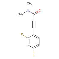 Chemical structure of 3-(2,4-difluorophenyl)-N,N-dimethylprop-2-ynamide - CSSB01432919443