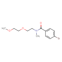Chemical structure of 4-bromo-N-[2-(2-methoxyethoxy)ethyl]-N-methylbenzamide - CSSB00005336546