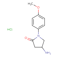 Chemical structure of 4-amino-1-(4-methoxyphenyl)pyrrolidin-2-one hydrochloride - CSSB00015184672