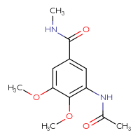 Chemical structure of 3-acetamido-4,5-dimethoxy-N-methylbenzamide - CSSB02002226492