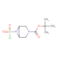 Chemical structure of tert-butyl 6-(chlorosulfonyl)-3,6-diazabicyclo[3.1.1]heptane-3-carboxylate - CSSB06783535405