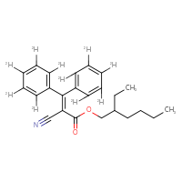 Chemical structure of 2-ethylhexyl 2-cyano-3,3-bis[(2,3,4,5,6-²H₅)phenyl]prop-2-enoate - CSSB02515451236