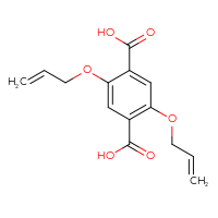Chemical structure of 2,5-bis(prop-2-en-1-yloxy)benzene-1,4-dicarboxylic acid - CSSB02495363578