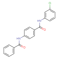 Chemical structure of 4-benzamido-N-(3-chlorophenyl)benzamide - CSSB00105595513