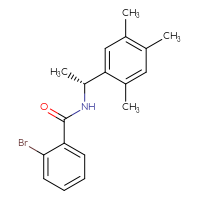 Chemical structure of 2-bromo-N-[(1R)-1-(2,4,5-trimethylphenyl)ethyl]benzamide - CSSB15307730937