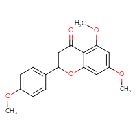 Chemical structure of 5,7-dimethoxy-2-(4-methoxyphenyl)-3,4-dihydro-2H-1-benzopyran-4-one - CSSB00016990135