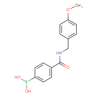 Chemical structure of (4-{[(4-methoxyphenyl)methyl]carbamoyl}phenyl)boronic acid - CSSB00015192167