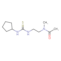 Chemical structure of N-{2-[(cyclopentylcarbamothioyl)amino]ethyl}-N-methylacetamide - CSSB20992730793