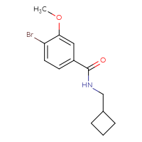 Chemical structure of 4-bromo-N-(cyclobutylmethyl)-3-methoxybenzamide - CSSB00086416351