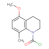 Chemical structure of 5-methoxy-8-methyl-1,2,3,4-tetrahydroquinoline-1-carbonyl chloride - CSSB14990427128