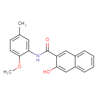 Chemical structure of 3-hydroxy-N-(2-methoxy-5-methylphenyl)naphthalene-2-carboxamide - CSSB00000681167