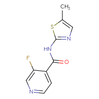 Chemical structure of 3-fluoro-N-(5-methyl-1,3-thiazol-2-yl)pyridine-4-carboxamide - CSSB00012187907