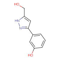 Chemical structure of 3-[5-(hydroxymethyl)-1H-pyrazol-3-yl]phenol - CSSB00021076376