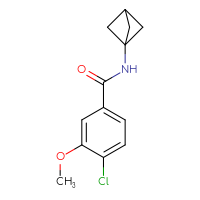 Chemical structure of N-{bicyclo[1.1.1]pentan-1-yl}-4-chloro-3-methoxybenzamide - CSSB01156969167